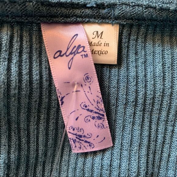 Alya Francesca's Bodycon Ribbed Stretch V-Neck Dress Medium NWT - Picture 9 of 9